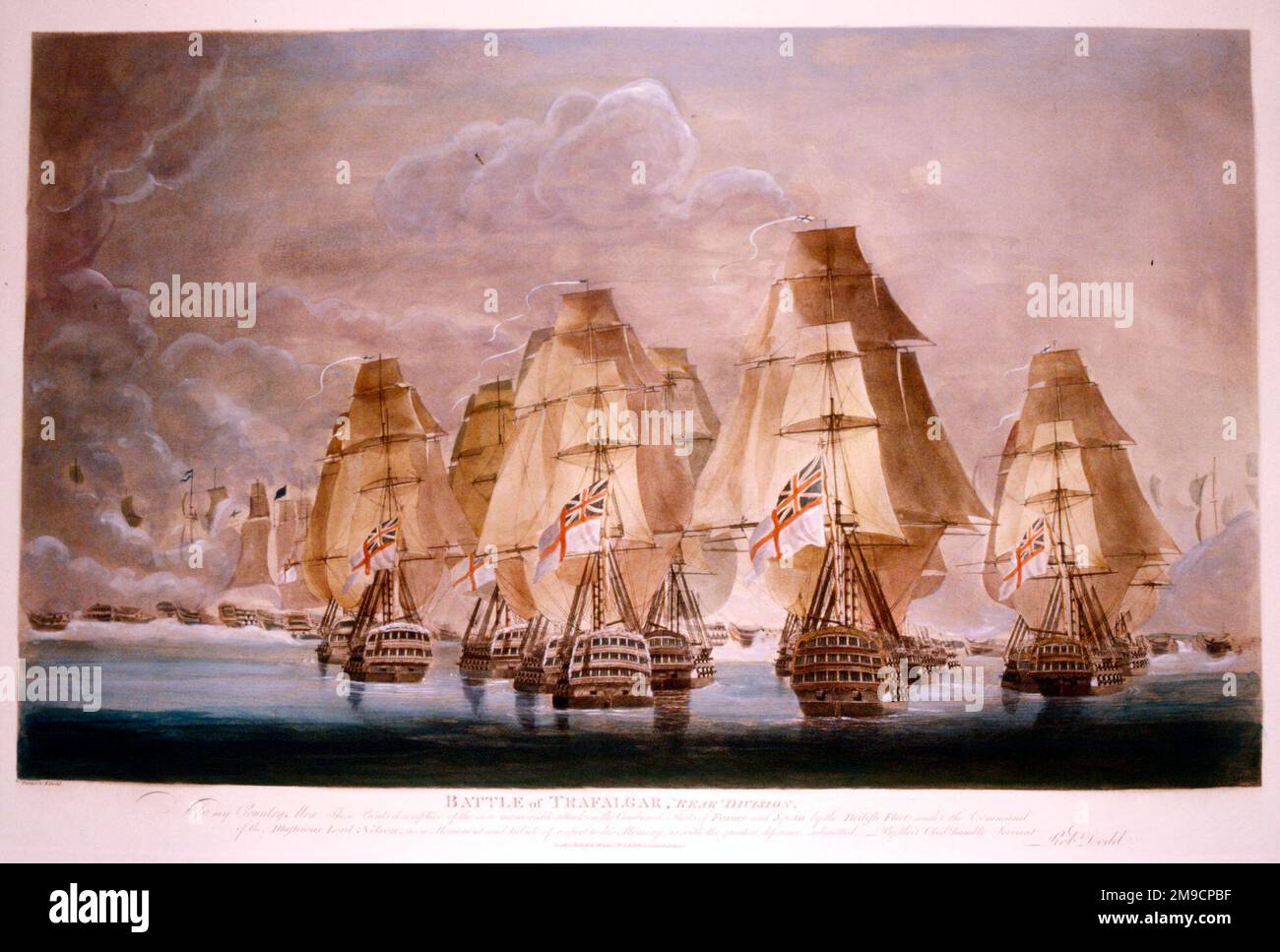Vittoria di Trafalgar - Divisione posteriore durante la battaglia Foto Stock