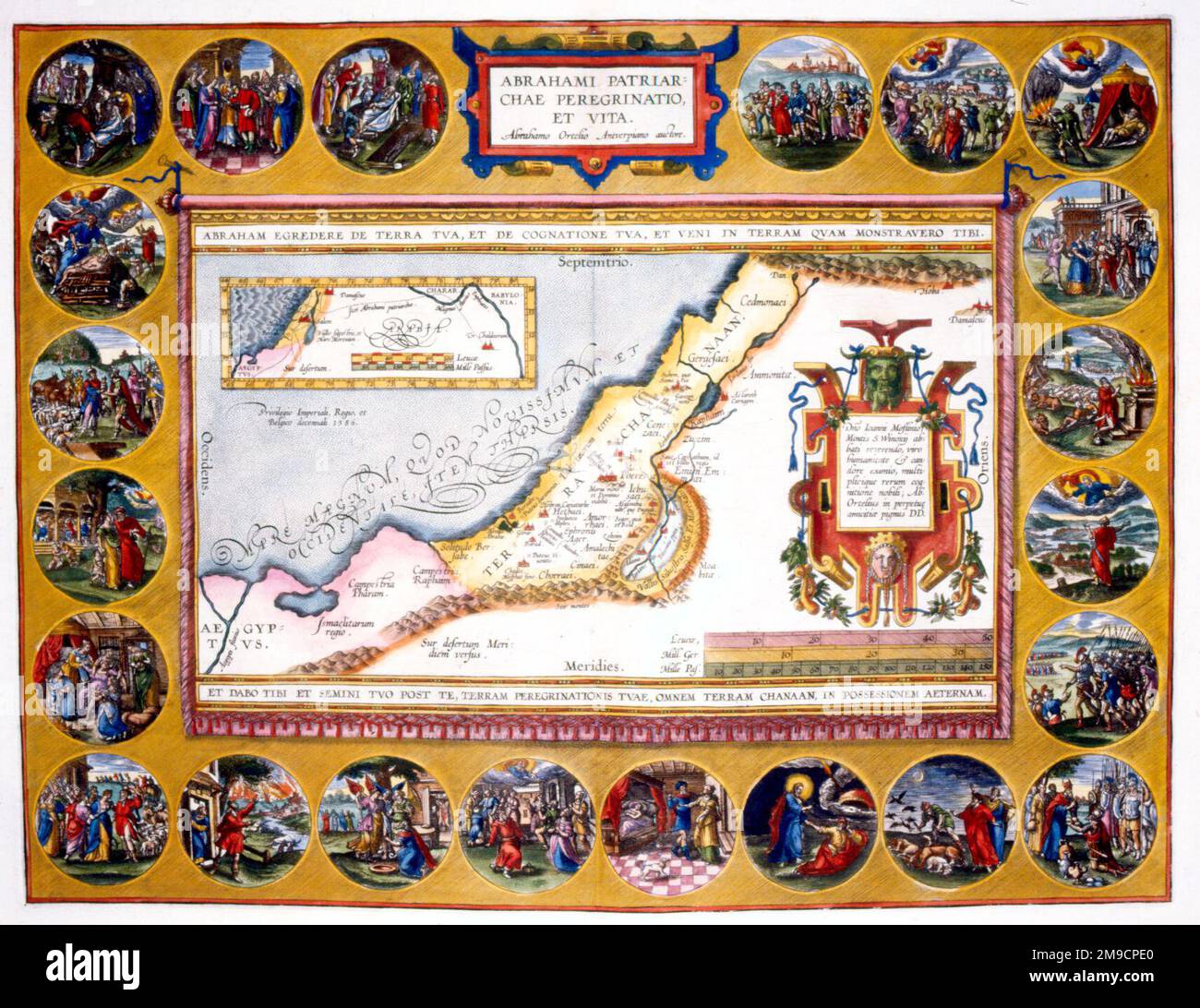 Mappa dei Viaggi di Abramo (Peregrinazioni) Foto Stock