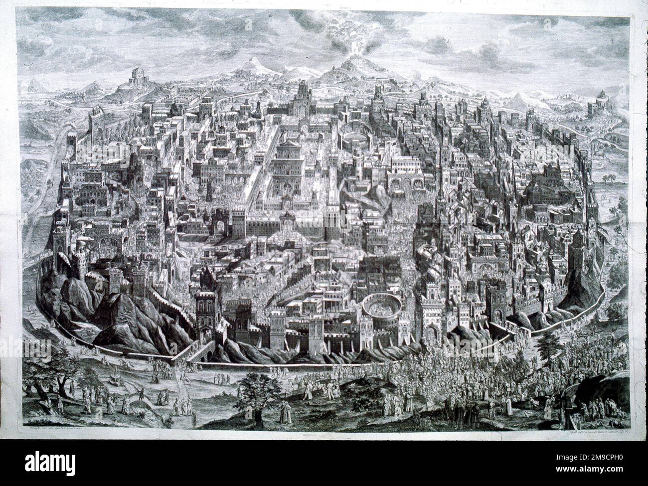 Mappa di Gerusalemme Foto Stock