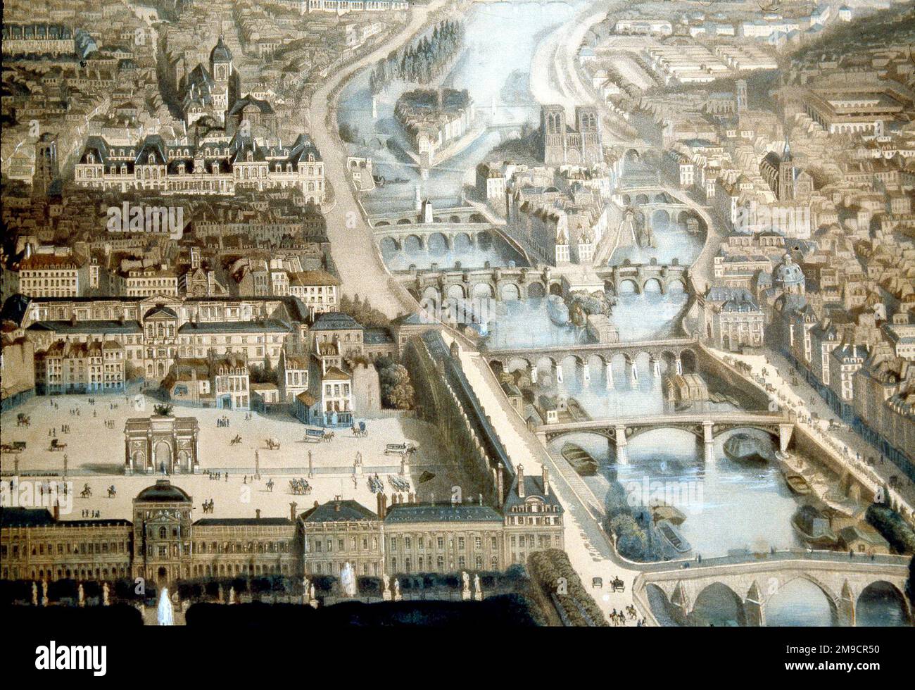 Parigi - Louvre, Notre Dame, Isle De la Cite, Palais De Justice Foto Stock