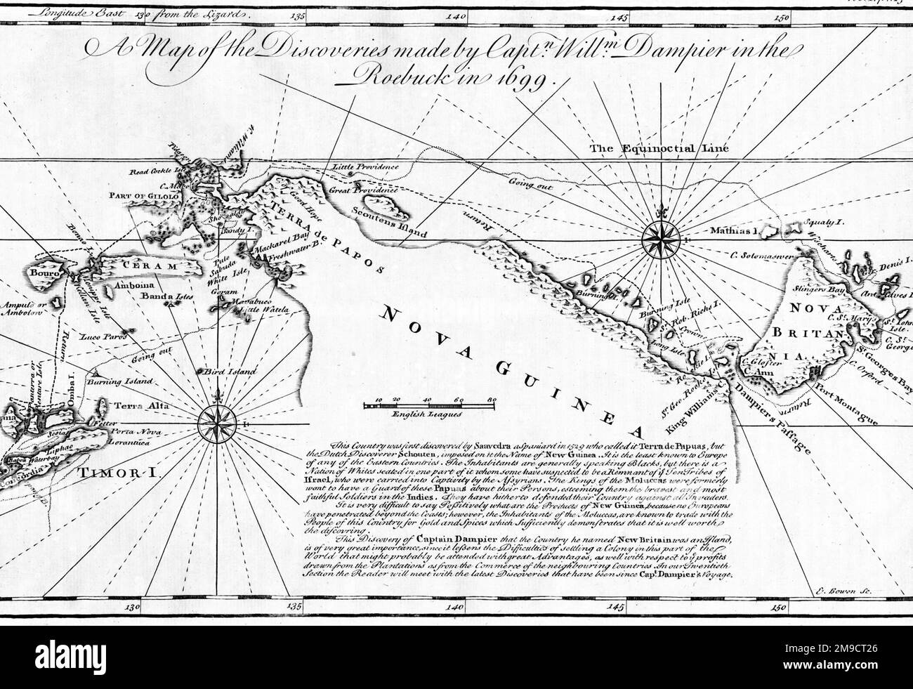 Nuova Guinea (scoperte di Capt Dampier nel 1699) Foto Stock
