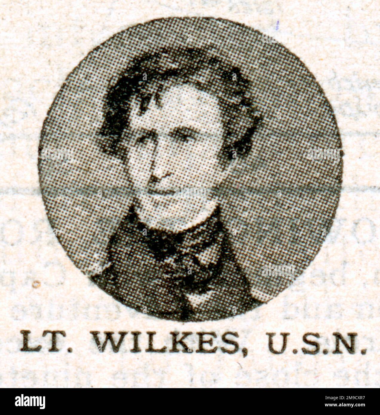 LT Charles Wilkes, ufficiale navale degli Stati Uniti Foto Stock