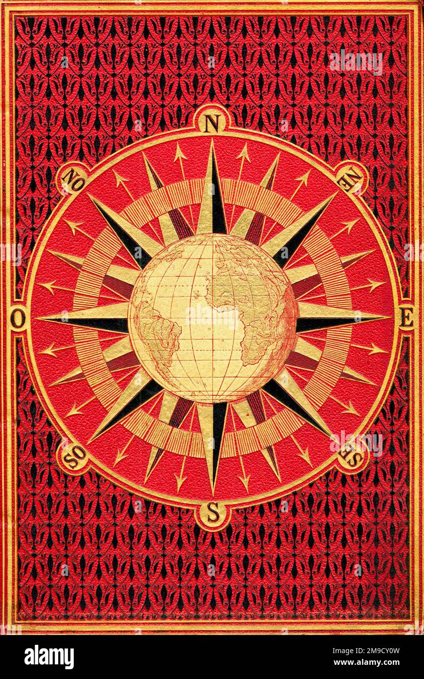 Bussola Rosa (foglia d'oro) Foto Stock