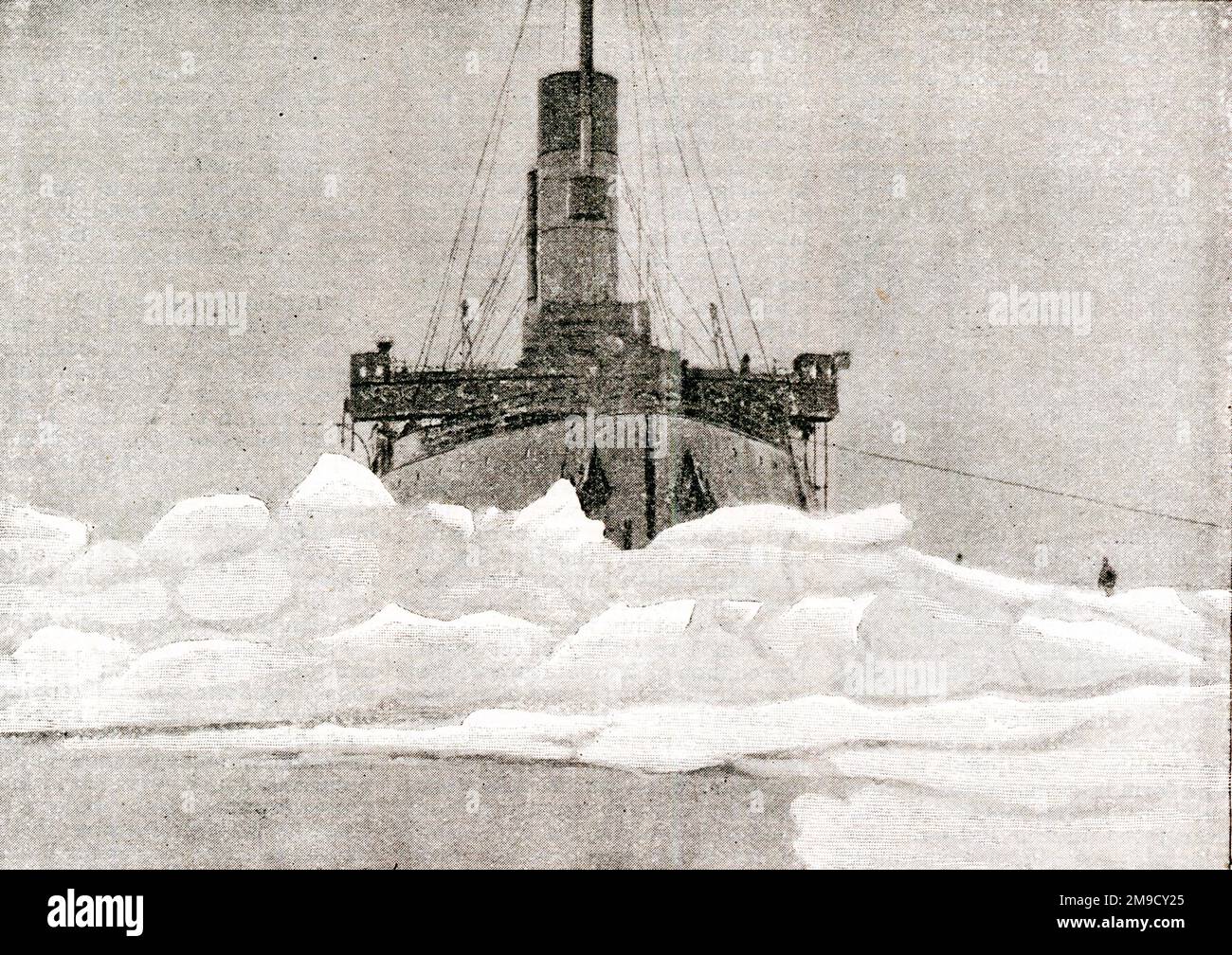 La nave russa Icebreaker Yermak, costruita a Briziano (sul Tyne) 1898 -  operata nel Mar Baltico e nella regione artica Foto stock - Alamy
