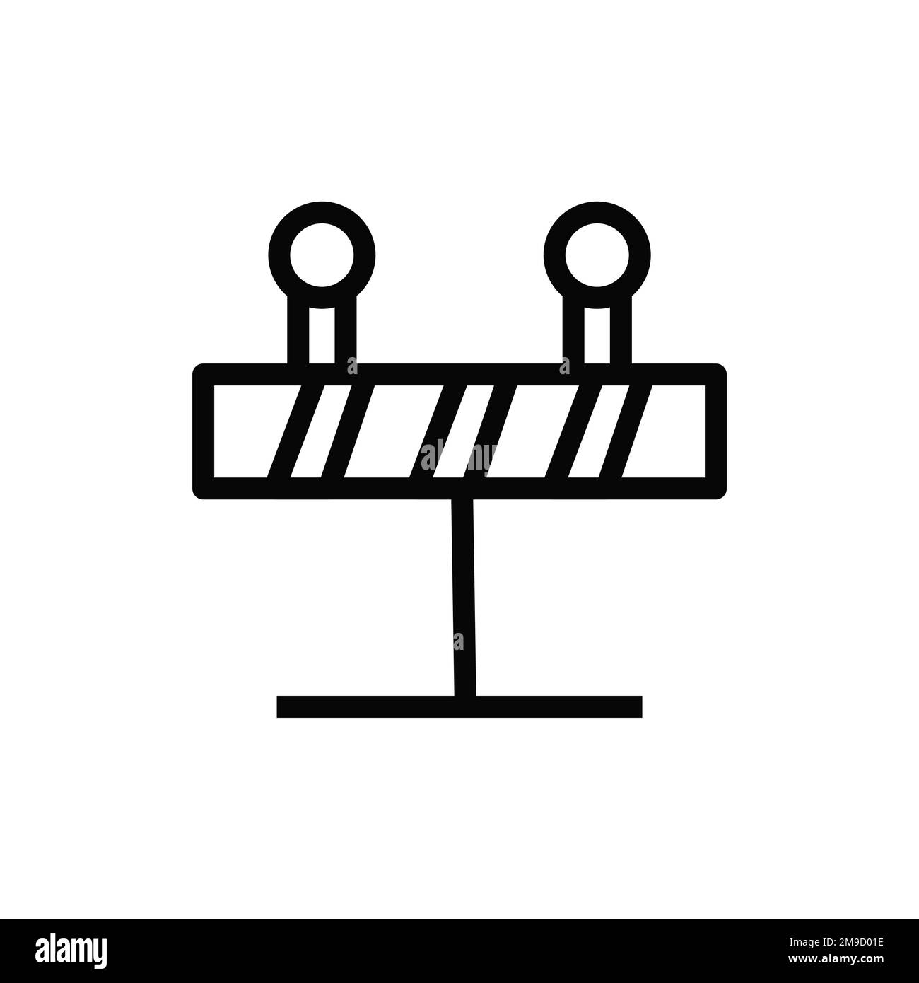 Icona della linea di segnalazione del traffico isolata su sfondo bianco. Icona sottile nera piatta sullo stile moderno. Simbolo lineare e tratto modificabile. Semplice e pi Illustrazione Vettoriale
