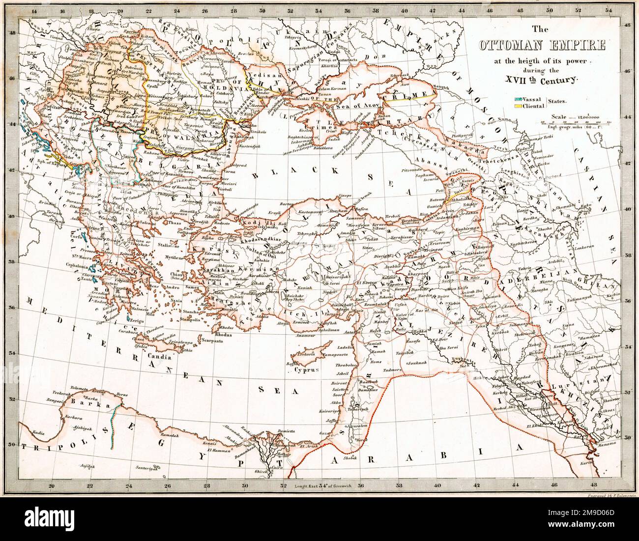 Impero Ottomano nel 17th ° secolo Foto Stock