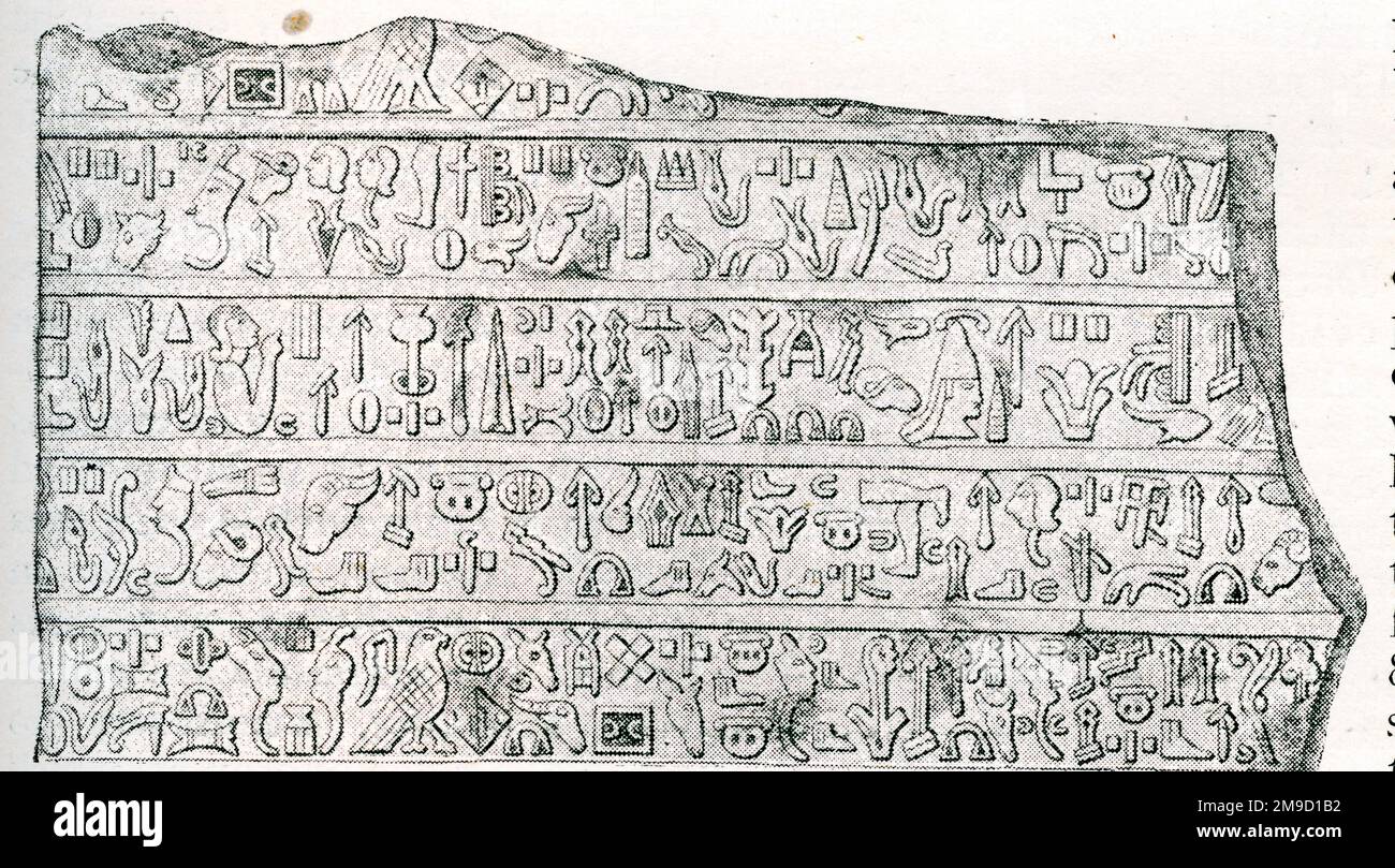 Hiltite Hieroglyphics Foto Stock