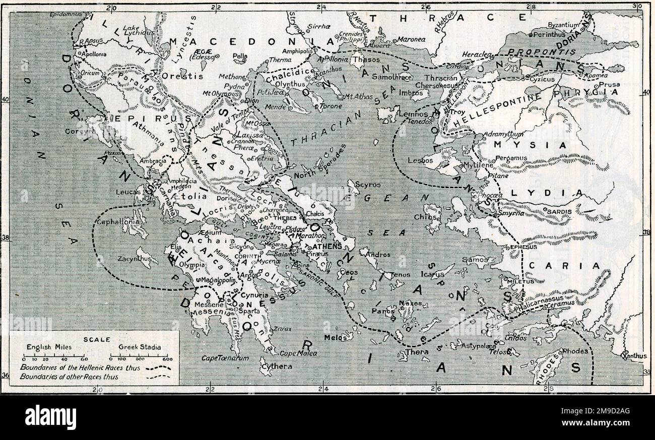 Mappa della grecia antica immagini e fotografie stock ad alta ...