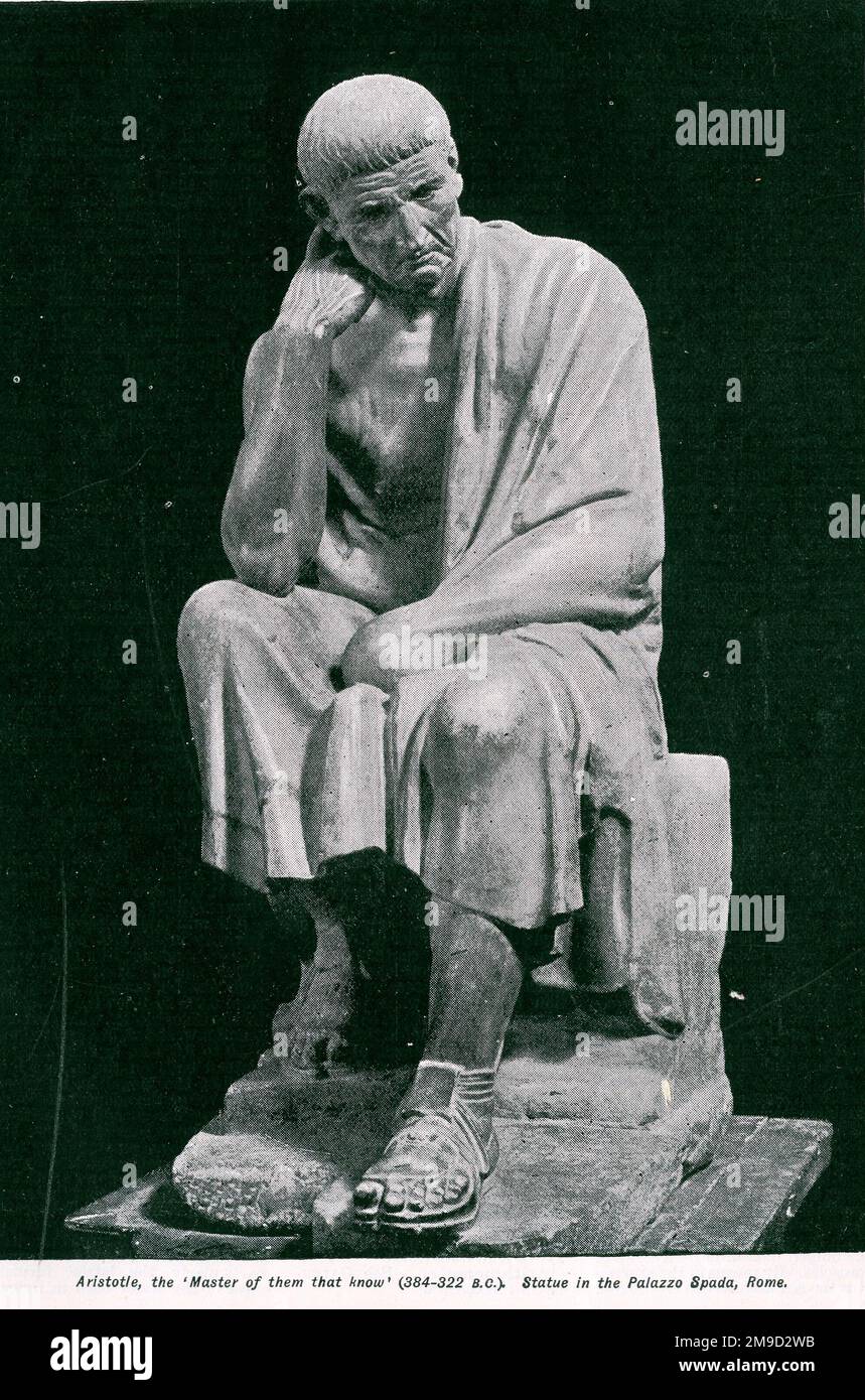 Aristotele - Statua Foto Stock