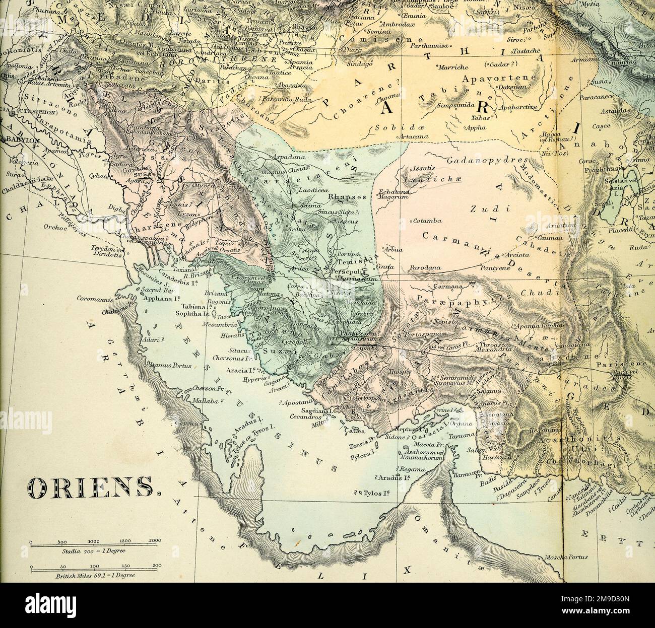 Golfo Persico come noto agli antichi Foto Stock