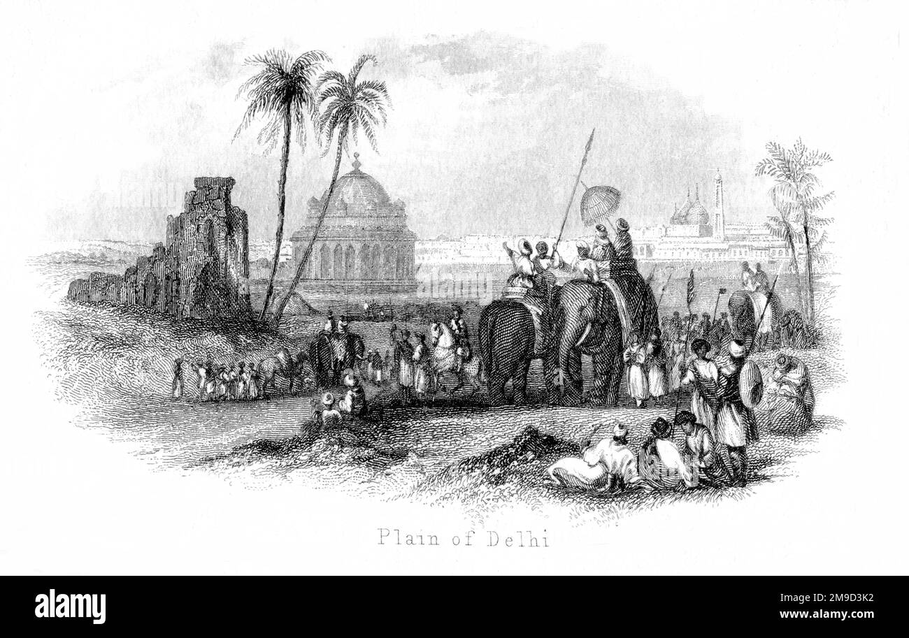 Pianura di Delhi. Foto Stock