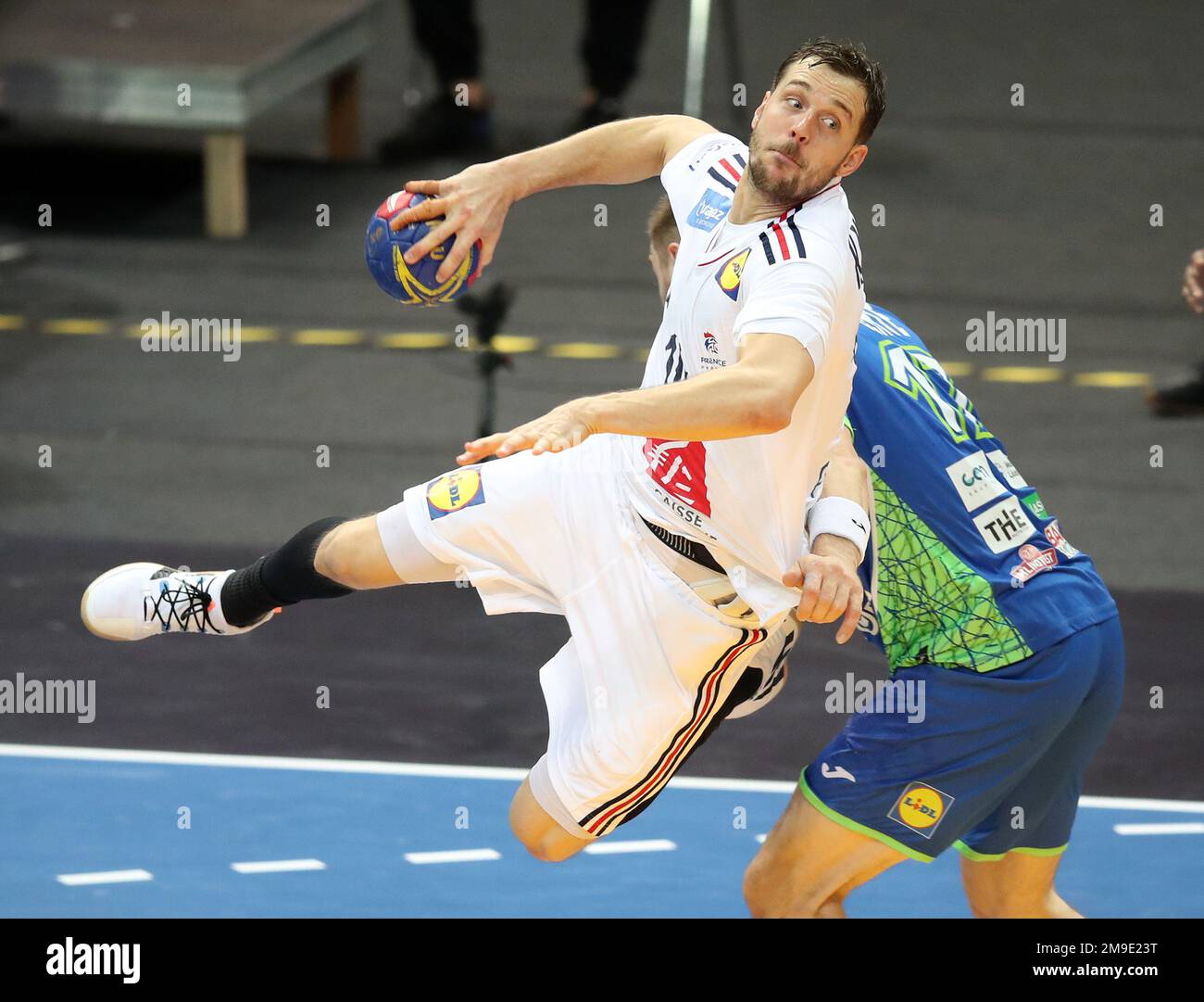 Kentin Mahe di Francia Slovenia vs Francia 28th IHF Handball uomo Campionato del mondo Day 6 16.01.2023 Spodek Arena © diebilderwelt / Alamy Stock Foto Stock