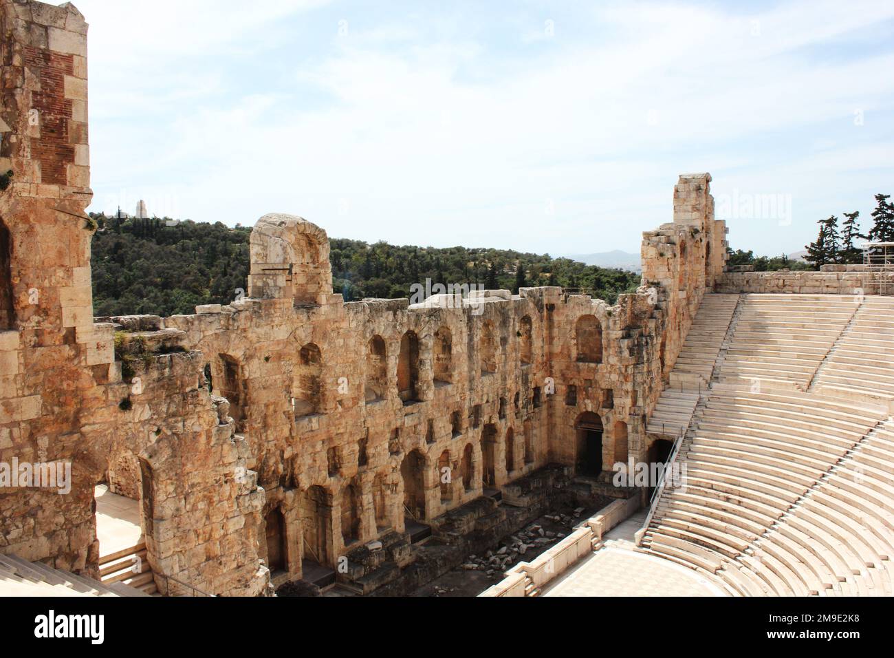 Teatro di Erode Attico nell'Acropoli di Atene, Grecia Foto Stock