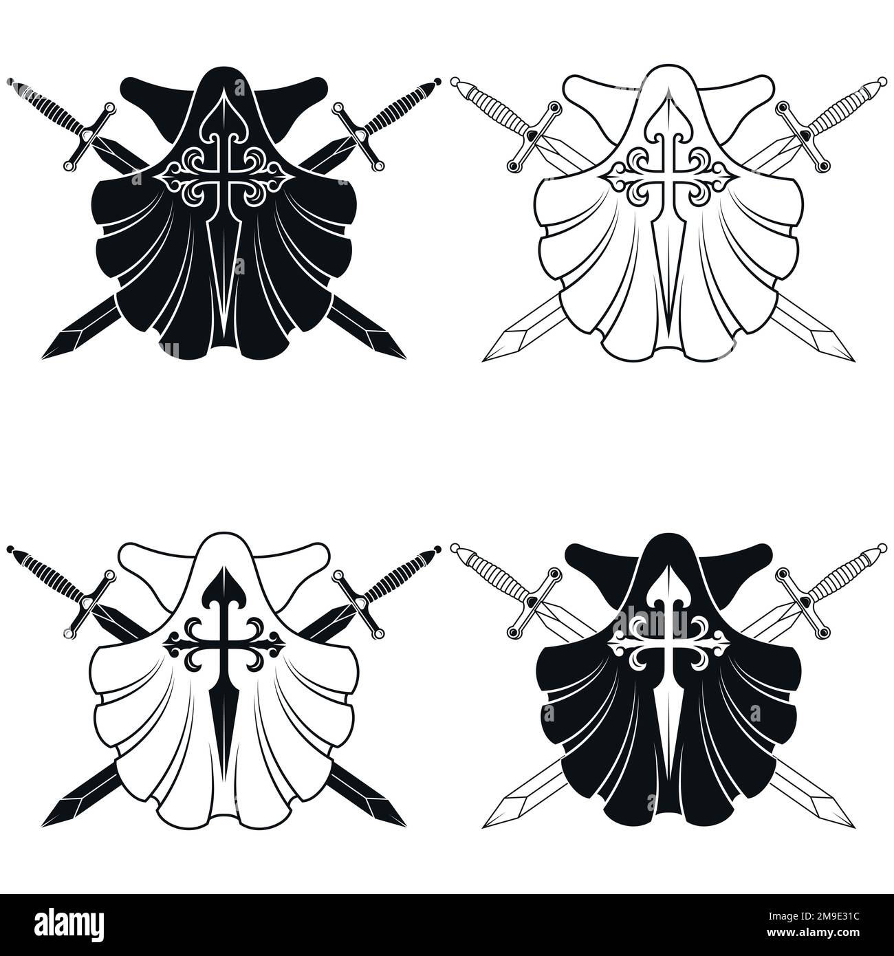 Sword cross of the order of santiago immagini e fotografie stock ad