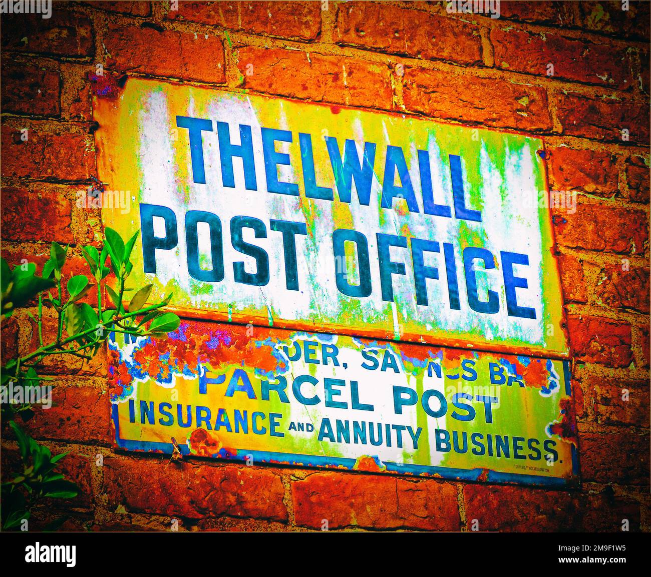 L'ufficio postale storico del vecchio villaggio di Thelwall, Bell Lane, Thelwall, South Warrington, Cheshire, INGHILTERRA, REGNO UNITO, WA4 2SU Foto Stock