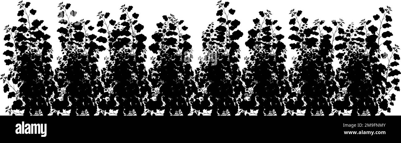 Arbusto giardino realistico, cespuglio stagionale, bosso, albero corona cespuglio fogliage.Set di pianta nera ornamentale nella forma di un hedge.for decorare di un parco, un Illustrazione Vettoriale