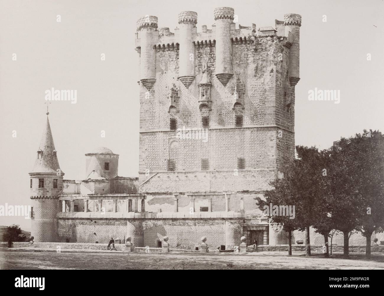 Vintage 19th ° secolo foto - Alcazar castello di Segovia, Spagna Foto Stock