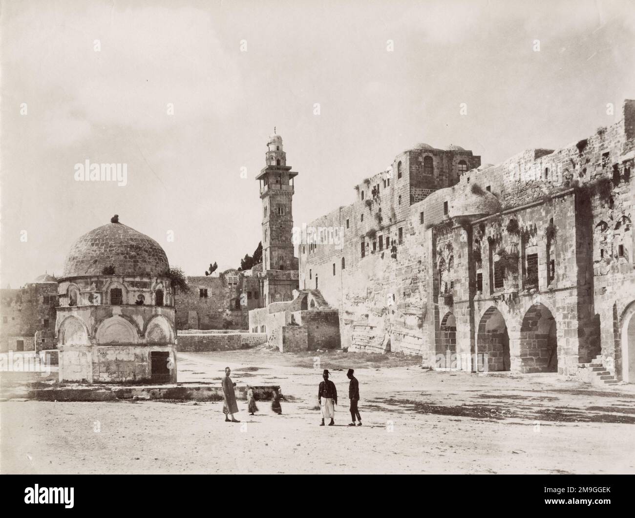 Vintage 19th ° secolo foto - Antonia Fortezza Gerusalemme, Israele moderno Foto Stock