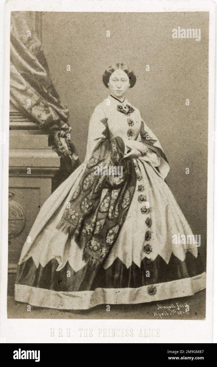 Principessa Alice Granduchessa d'Assia e dal Reno circa 1860 Foto Stock