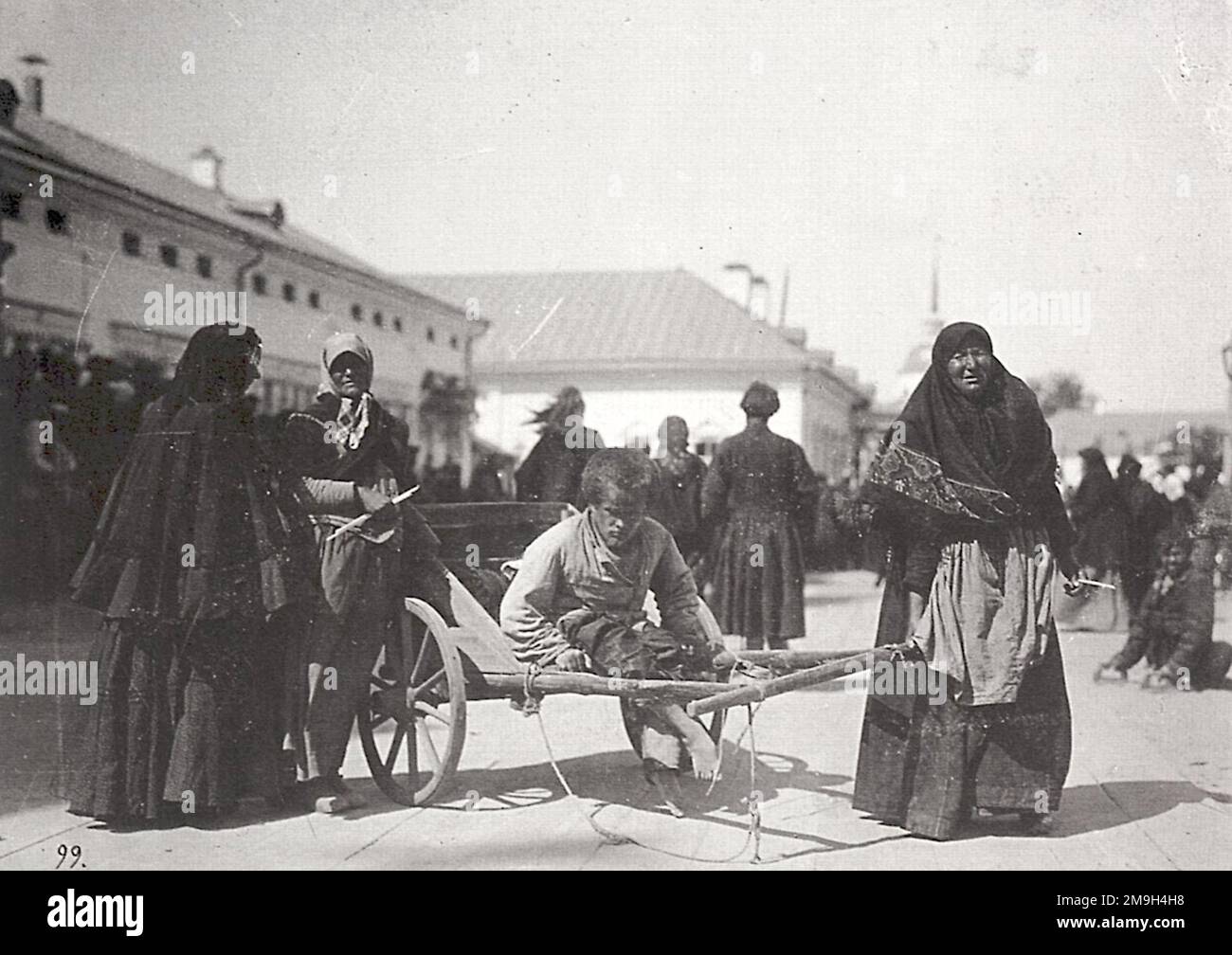 K. E. von Hahn - pellegrini che vengono al monastero nella speranza di guarigione. Serafim-Sorovski - 1903 Foto Stock
