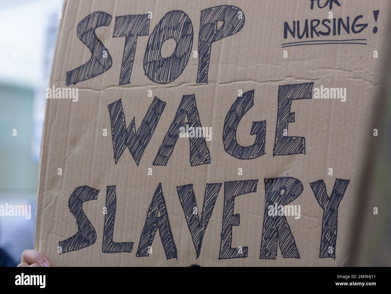 Londra, Regno Unito. 18th Jan, 2023. NHS Nurses strike picket line all'ospedale UCL London UK Credit: Ian Davidson/Alamy Live News Foto Stock