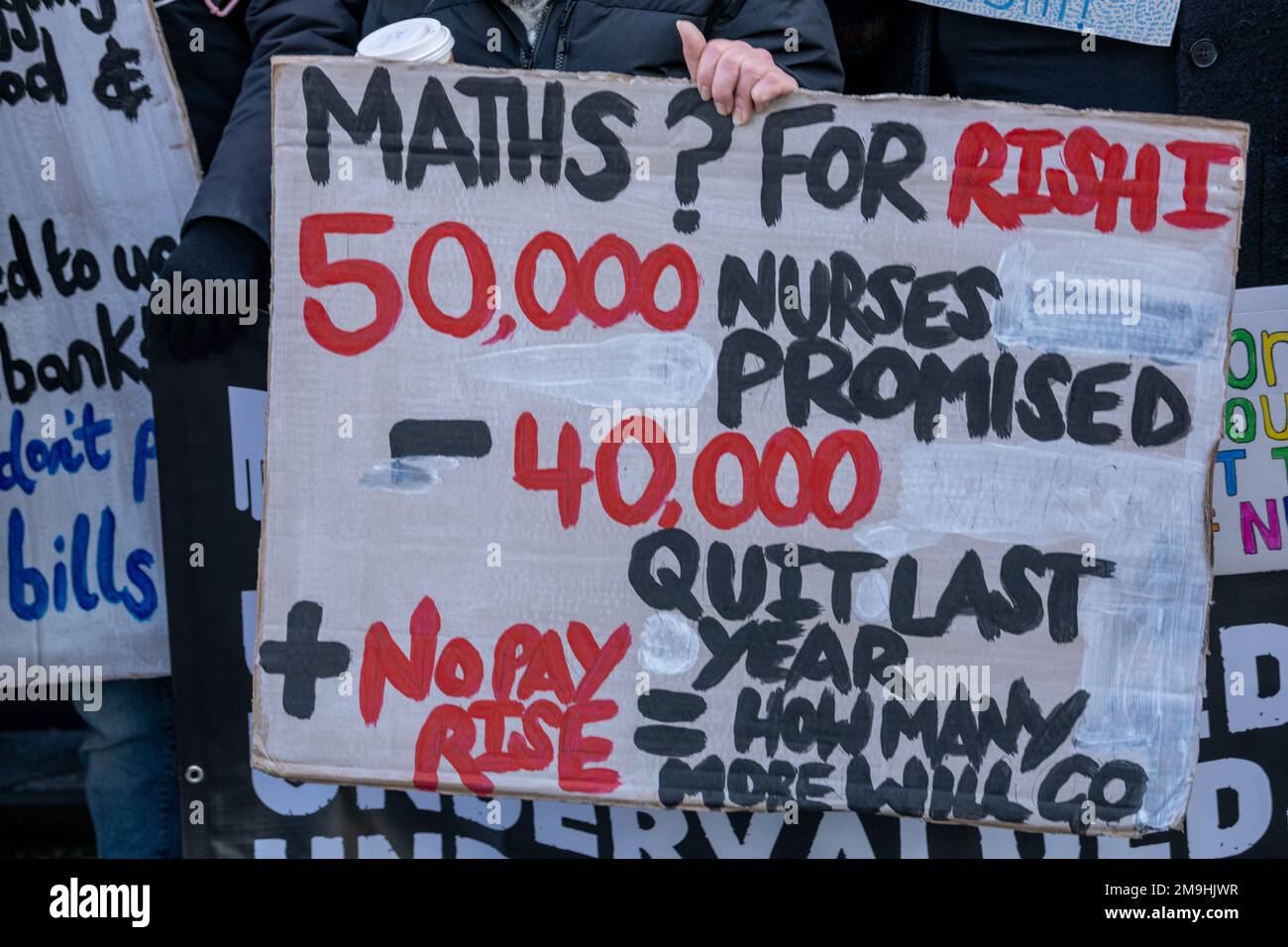 Londra, Regno Unito. 18th Jan, 2023. NHS Nurses strike picket line all'ospedale UCL London UK Credit: Ian Davidson/Alamy Live News Foto Stock
