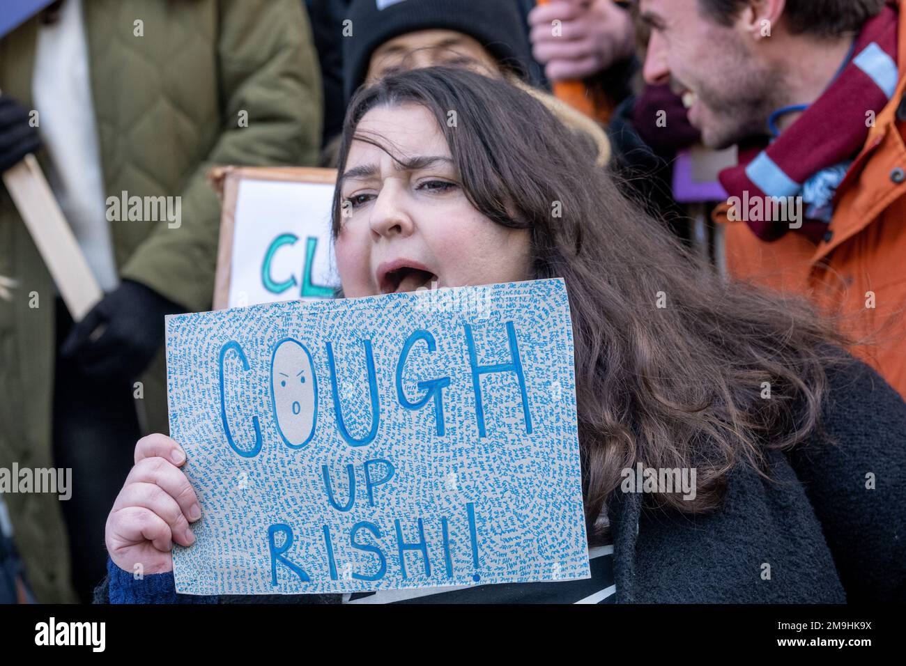 Londra, Regno Unito. 18th Jan, 2023. NHS Nurses strike picket line all'ospedale UCL London UK Credit: Ian Davidson/Alamy Live News Foto Stock