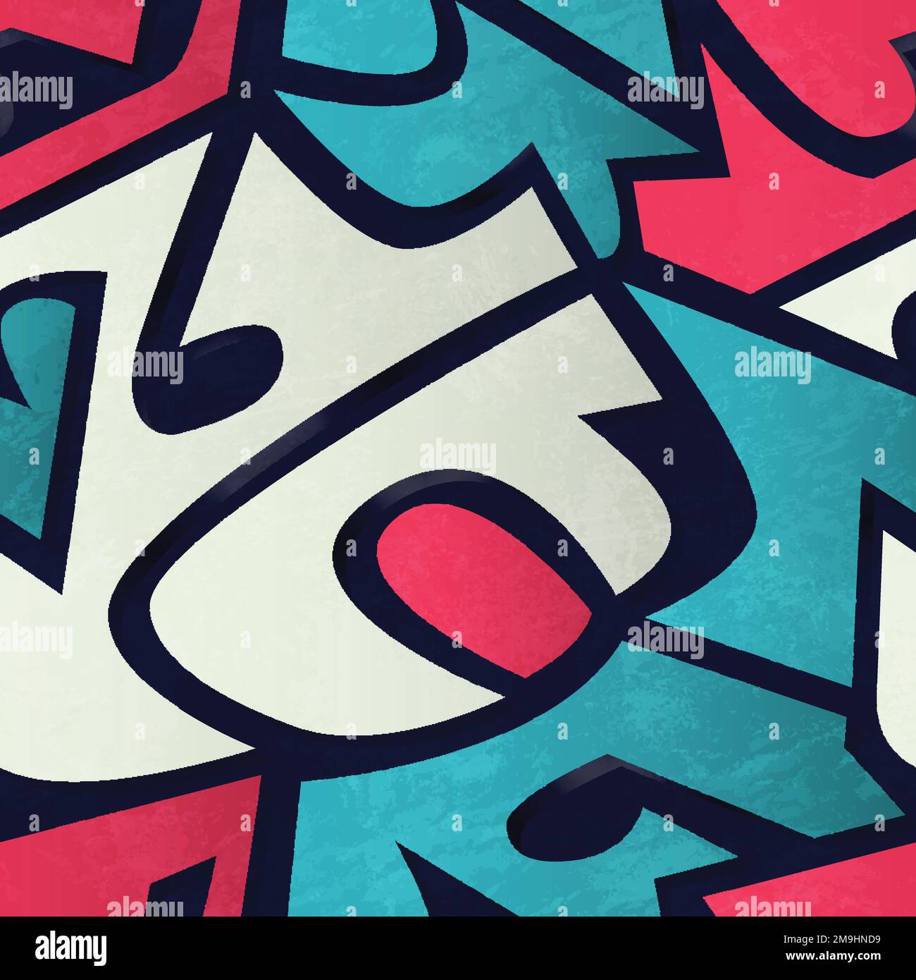 motivo geometrico senza giunture graffiti Illustrazione Vettoriale