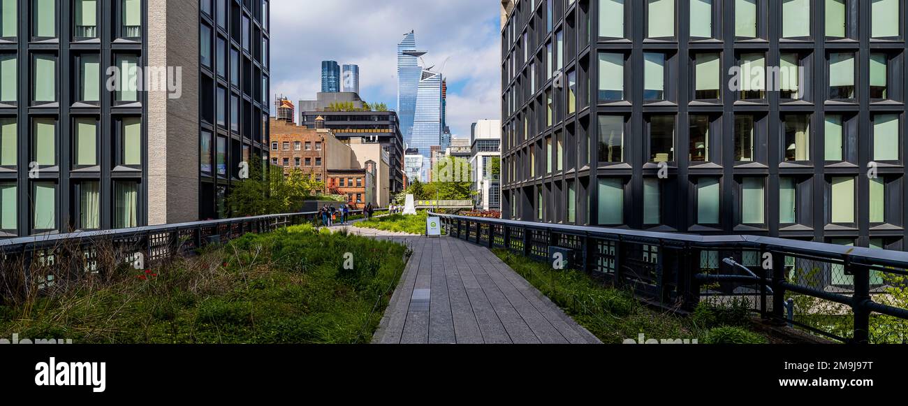 High Line, Hudson Yards, New York City, New York, USA Foto Stock