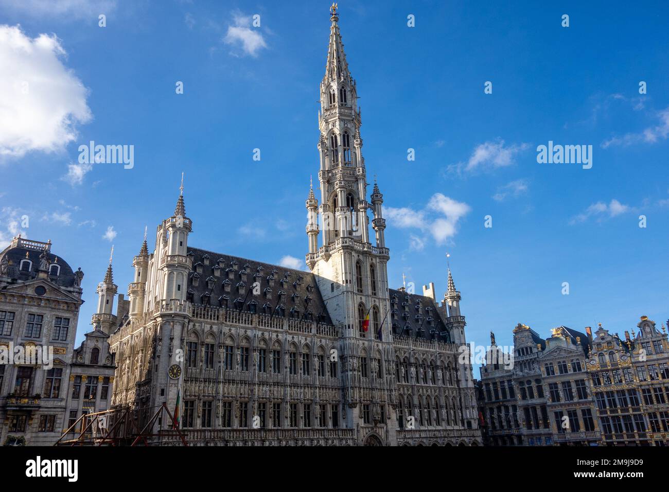 Bruxelles, Belgio, 17 gennaio 2023. Il municipio di Bruxelles è un edificio gotico e classico situato sulla Grand Place di Bruxelles, di fronte al mai Foto Stock