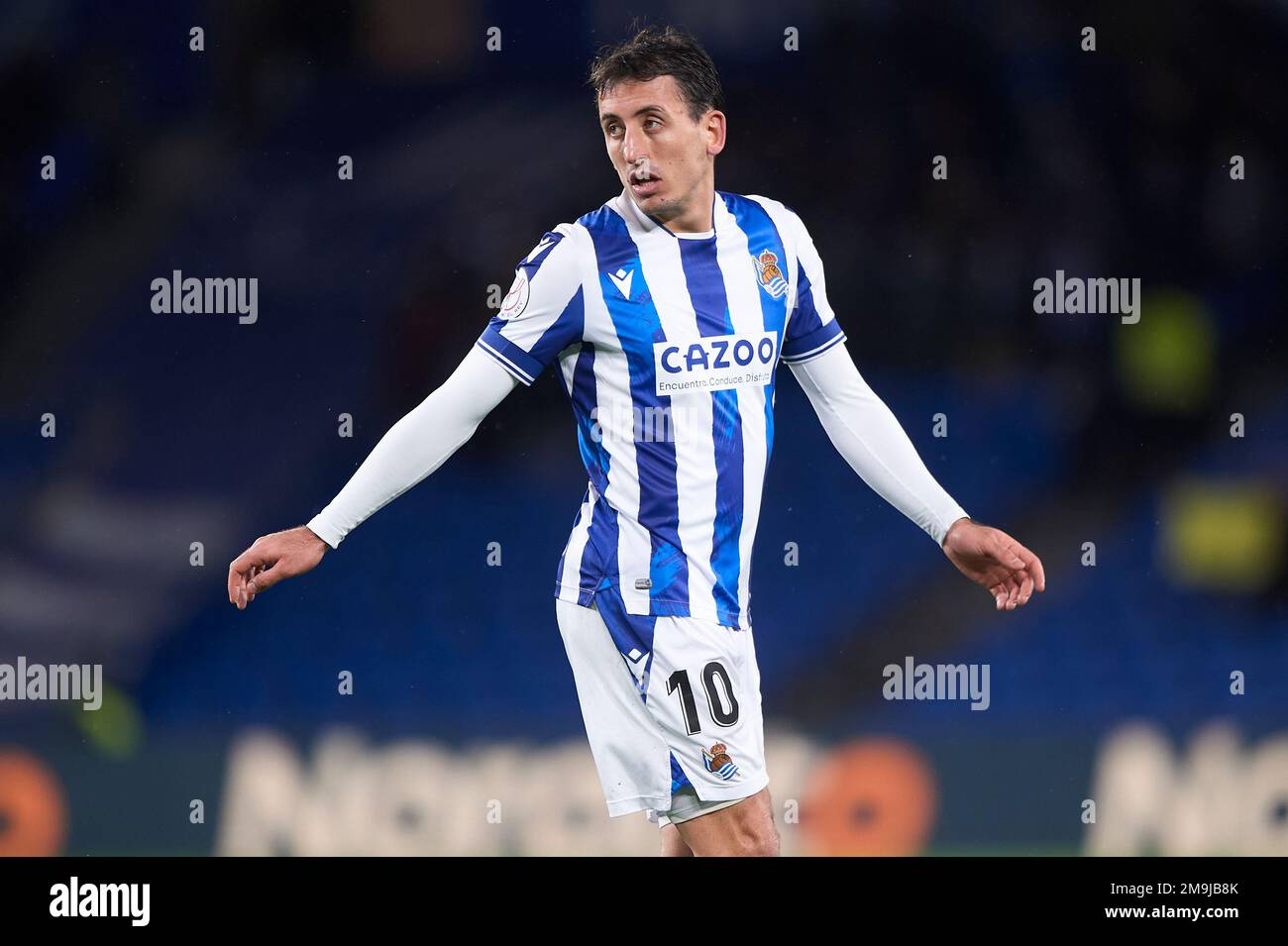 Mikel Oyarzabal della Real Sociedad durante la partita della Copa del Rey tra la Real Sociedad e l'RCD Mallorca allo stadio reale Arena il 17 gennaio 2023, in S Foto Stock