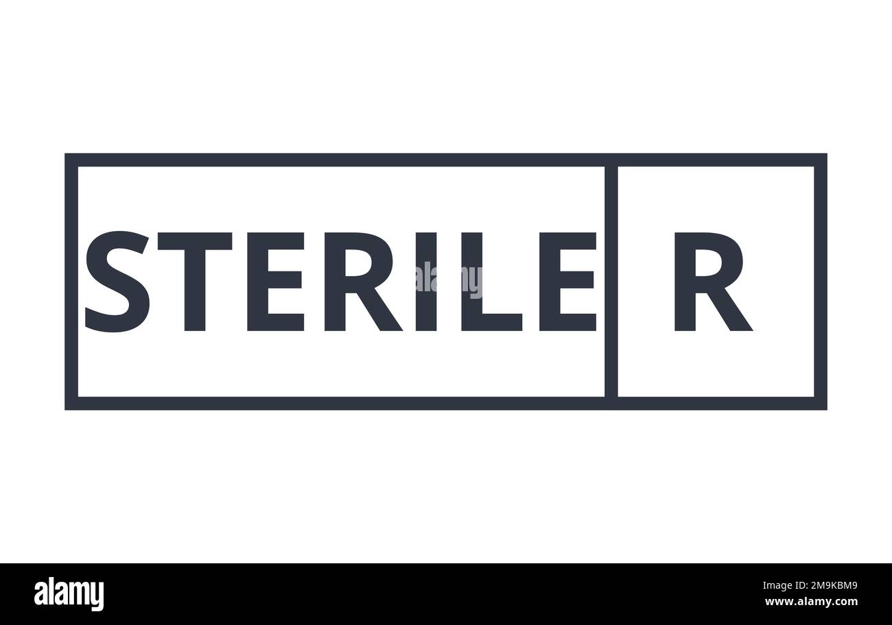 Simbolo del metodo di sterilizzazione mediante irradiazione. Illustrazione Vettoriale