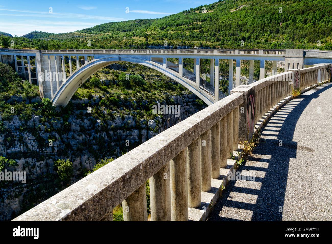 Ponte sul Canyon, Pont de l'Artuby, Trigance, Francia Foto Stock