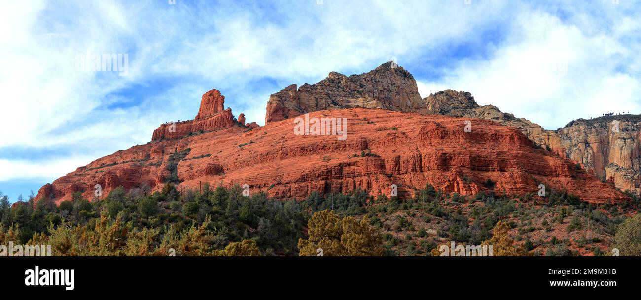 Mountain Landscape, Twin Buttes, Sedona, Arizona, USA Foto Stock