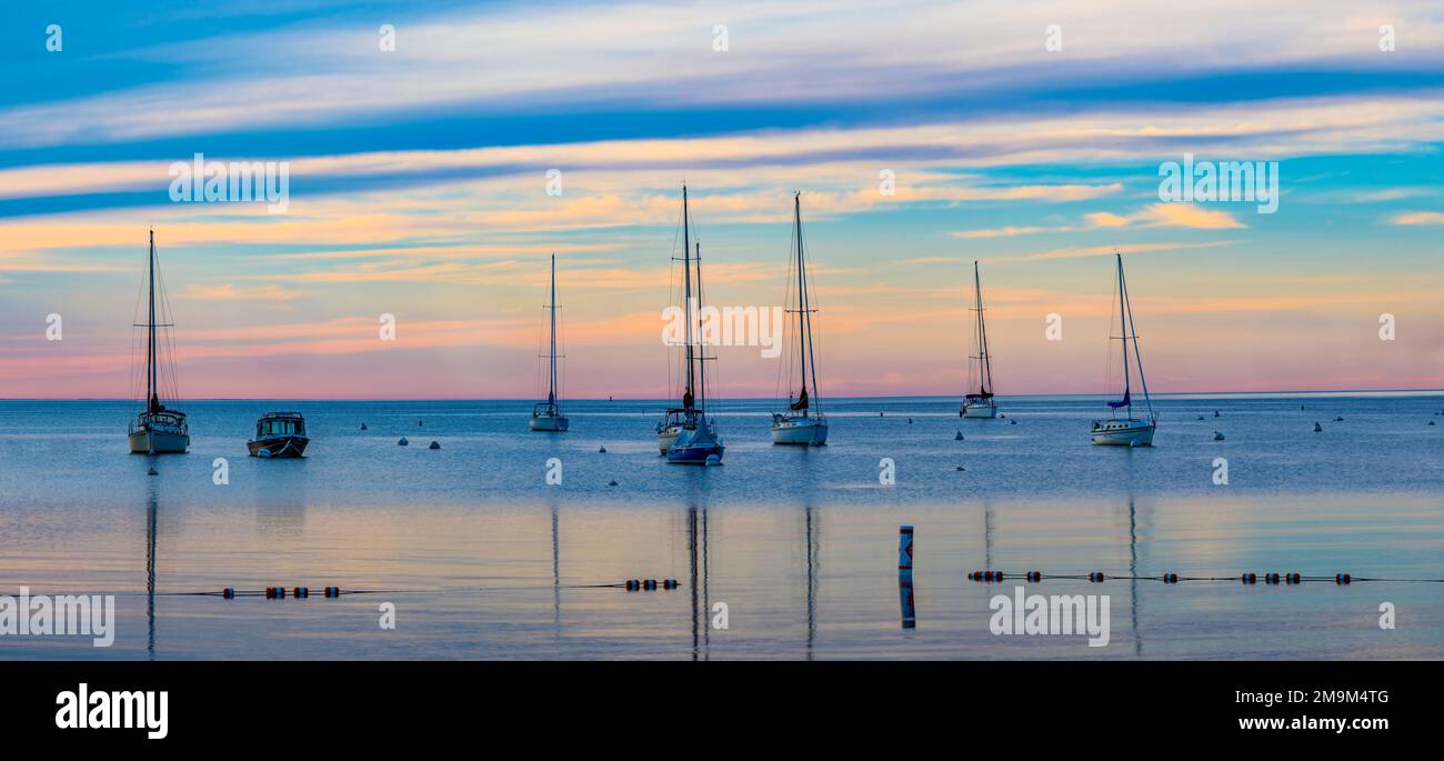Lago Michigan a Fish Creek, Door County, Wisconsin, Stati Uniti Foto Stock