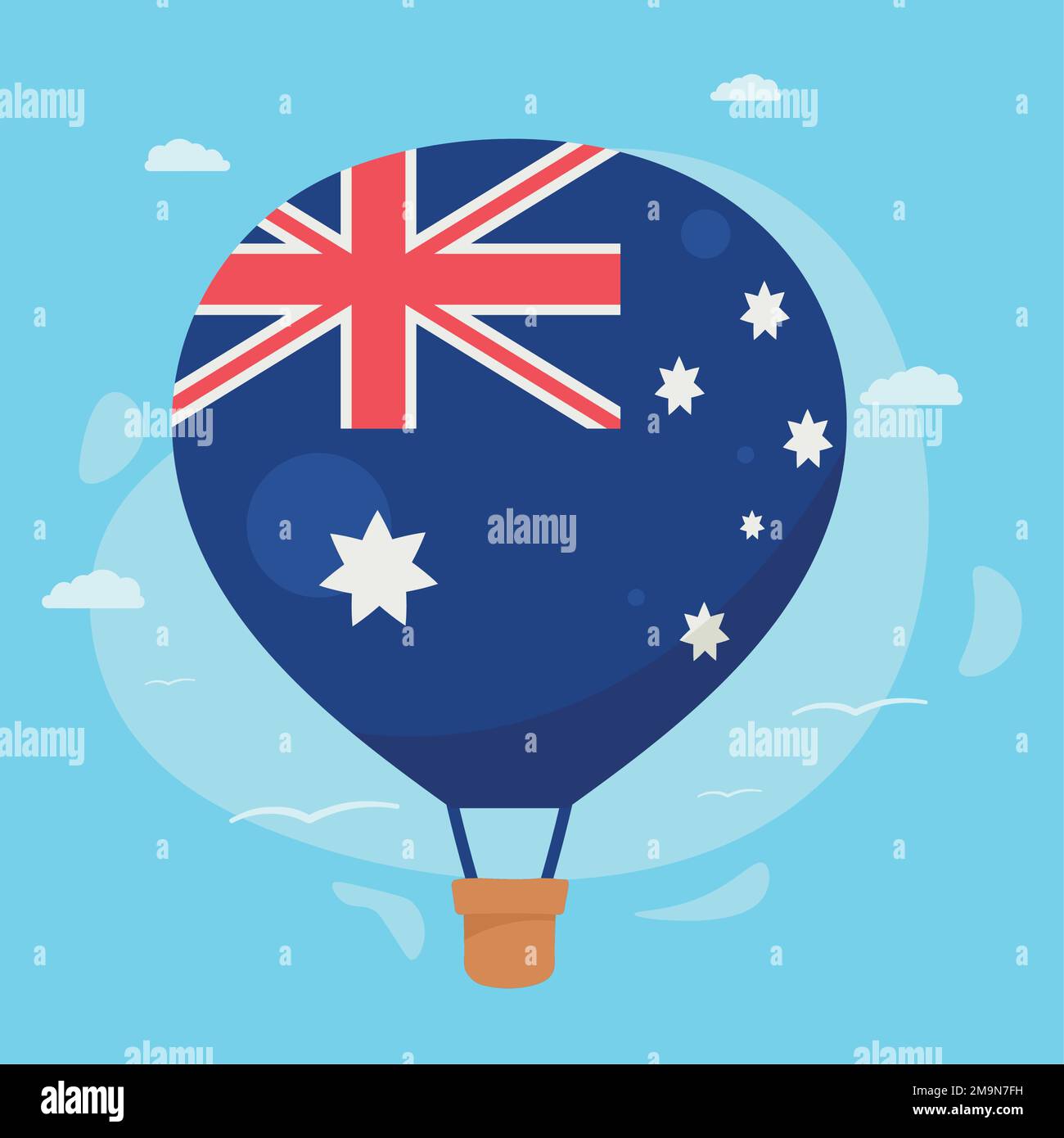 bandiera australiana in mongolfiera icona Illustrazione Vettoriale