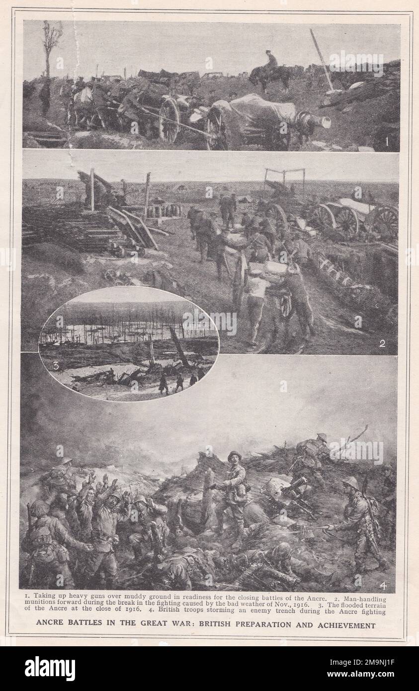 Ancre battaglie nella Grande Guerra - preparazione e realizzazione britannica. Foto Stock