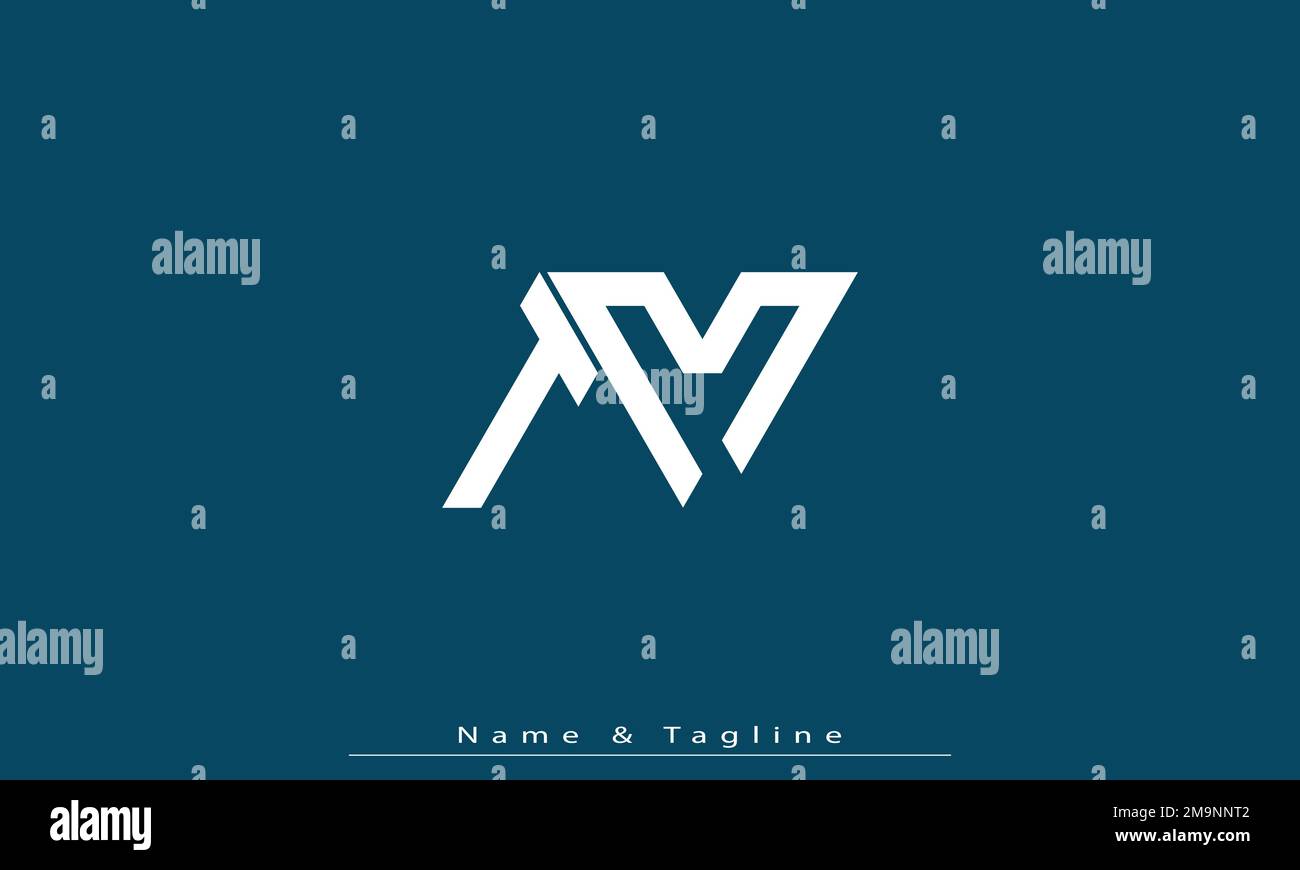 Lettere alfabetiche iniziali logo monogramma TM , MT Illustrazione Vettoriale