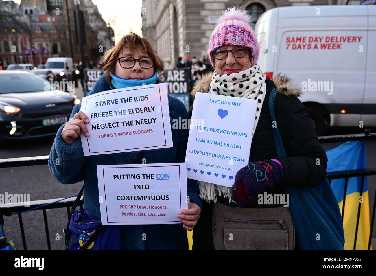 Westminster, Londra, Inghilterra, Regno Unito. Gennaio 18 2023. La Brexit non funziona e rientra nell’UE. La rovina dell'NHS, il costo della crisi, la sicurezza alimentare in realtà, tutto va storto. Credit: Vedi li/Picture Capital/Alamy Live News Foto Stock