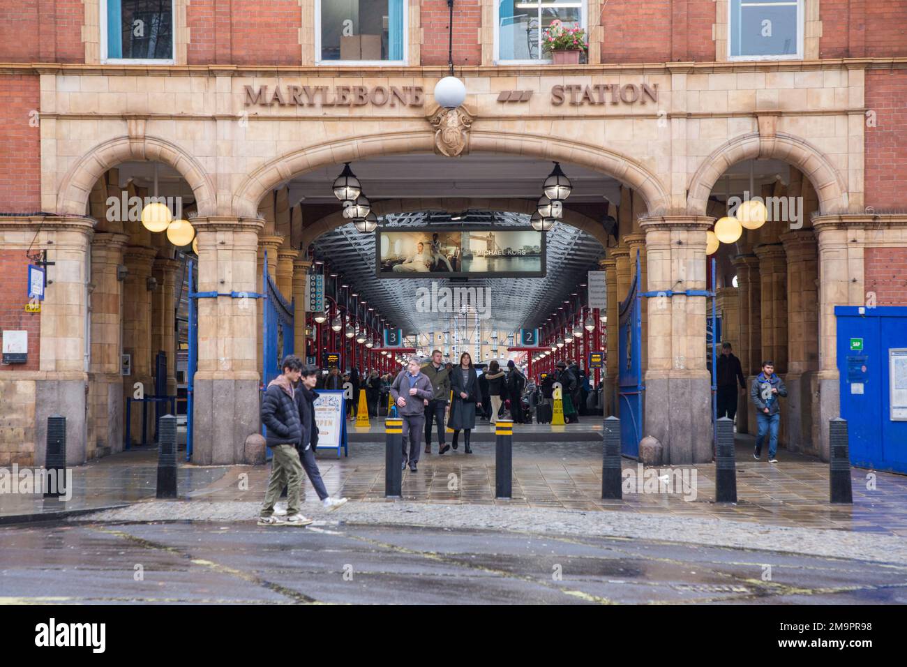 Treni della stazione di Marylebone di Londra e Chiltern Railways Foto Stock