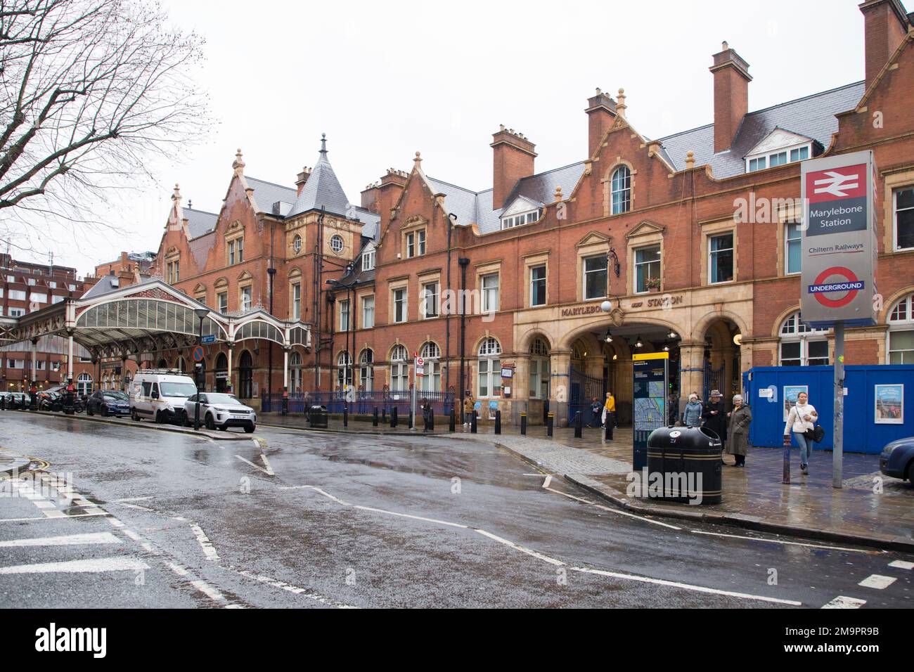 Treni della stazione di Marylebone di Londra e Chiltern Railways Foto Stock
