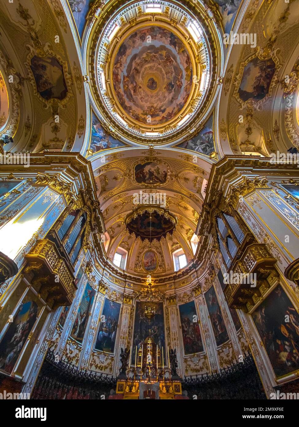 Duomo di Bergamo o Duomo di Bergamo e Battistero in Lombardia Foto Stock