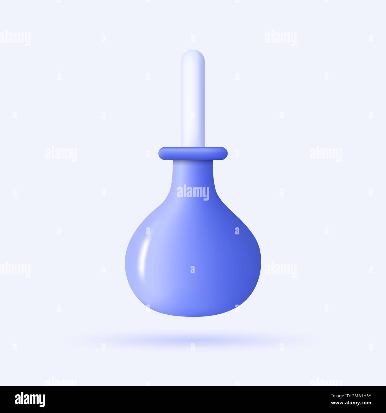 3d icona del clistere medico. Concetto di siring. Cluster medico realistico. Elemento sanitario per i concetti mobili e le applicazioni Web. Illustrazione vettoriale moderna Illustrazione Vettoriale