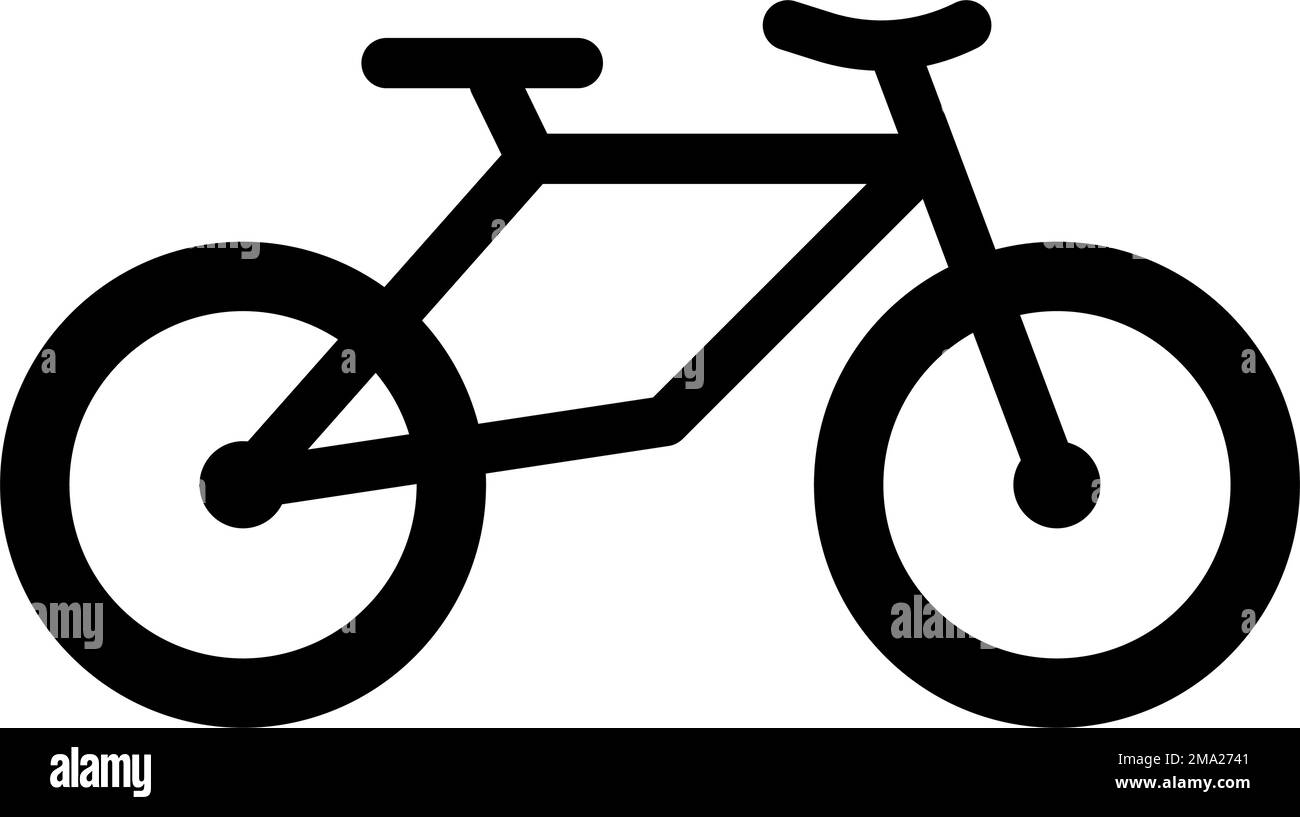 Cross Bike. Icona della bicicletta. Parcheggio per biciclette. Vettore modificabile. Illustrazione Vettoriale