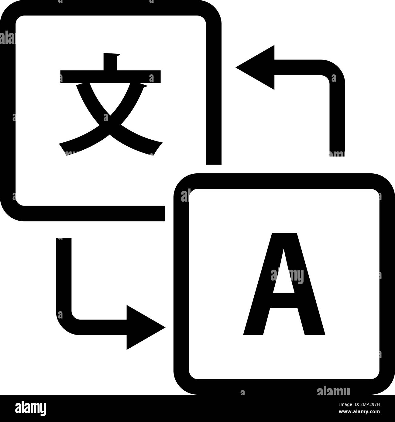 Icona di traduzione semplice. Traduttore. Vettore modificabile. Illustrazione Vettoriale