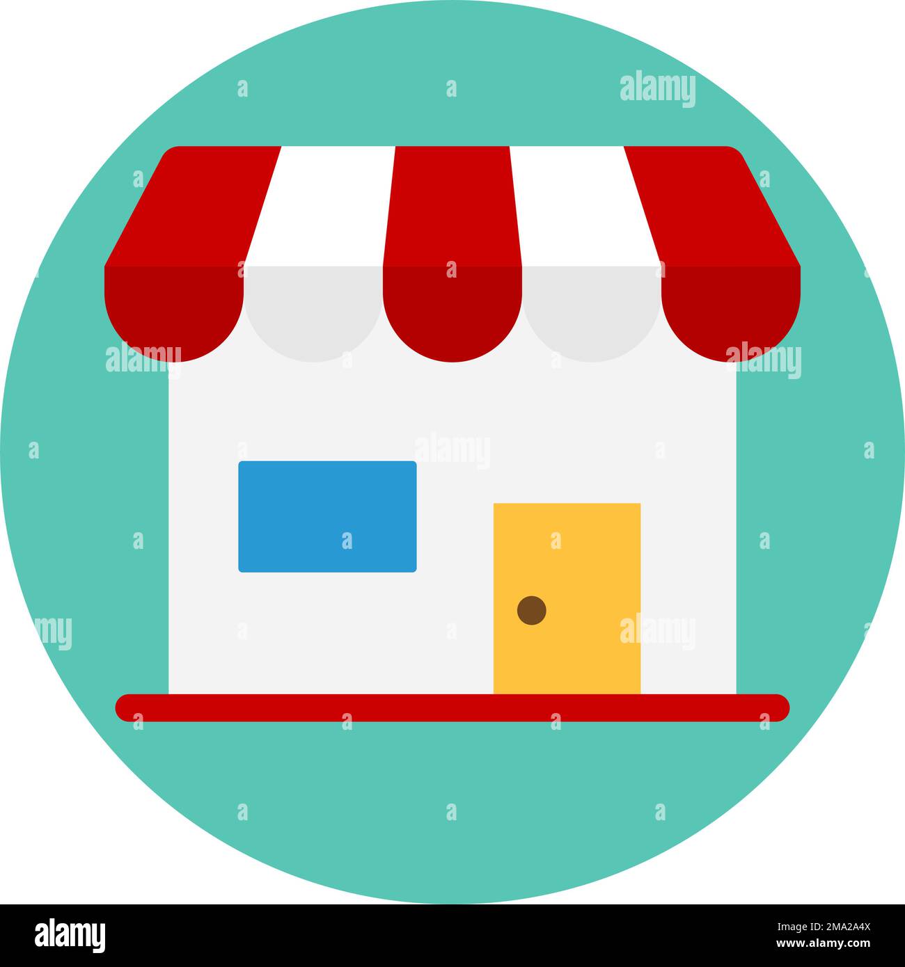 Design piatto icona retail. Icona Store o Shop. Vettore modificabile. Illustrazione Vettoriale