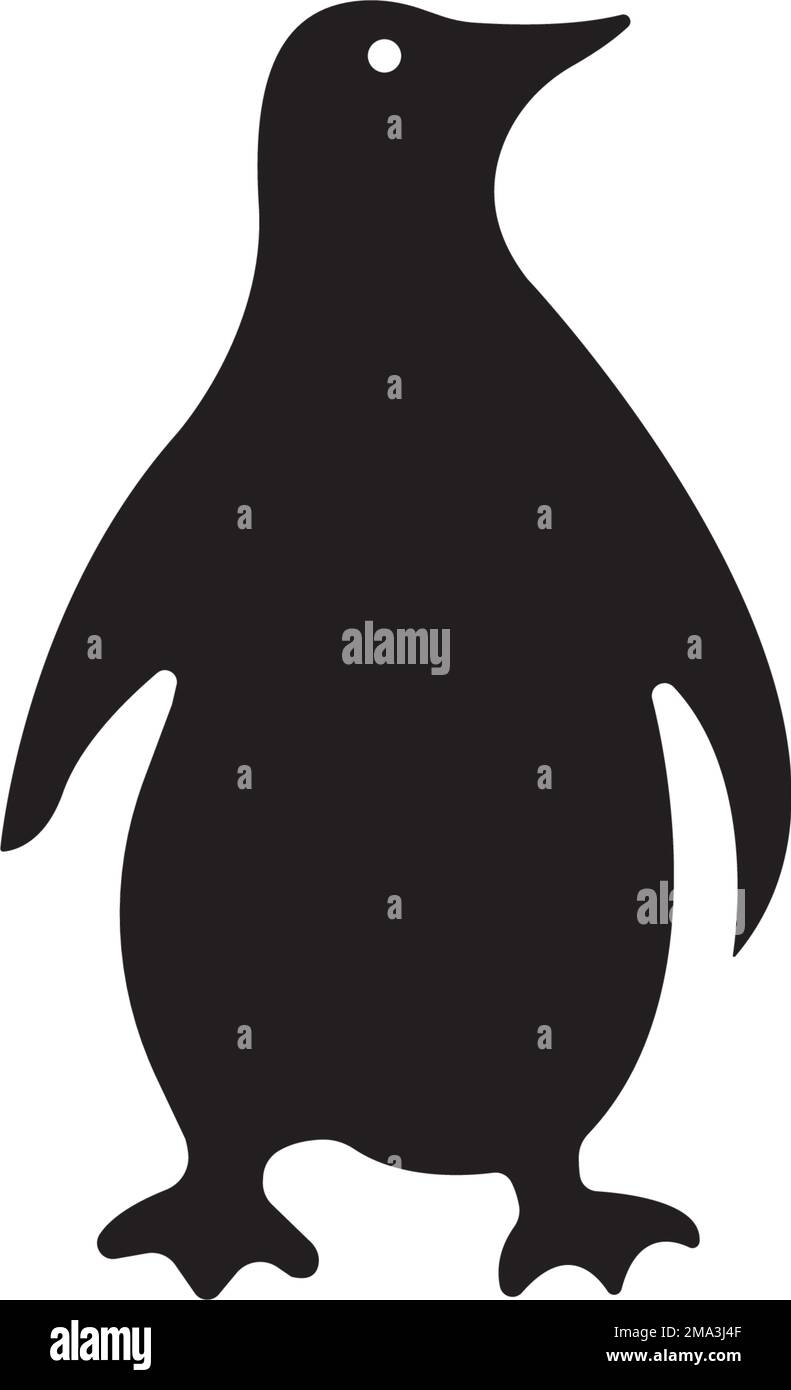 disegno del logo di illustrazione del vettore dell'icona del pinguino Illustrazione Vettoriale
