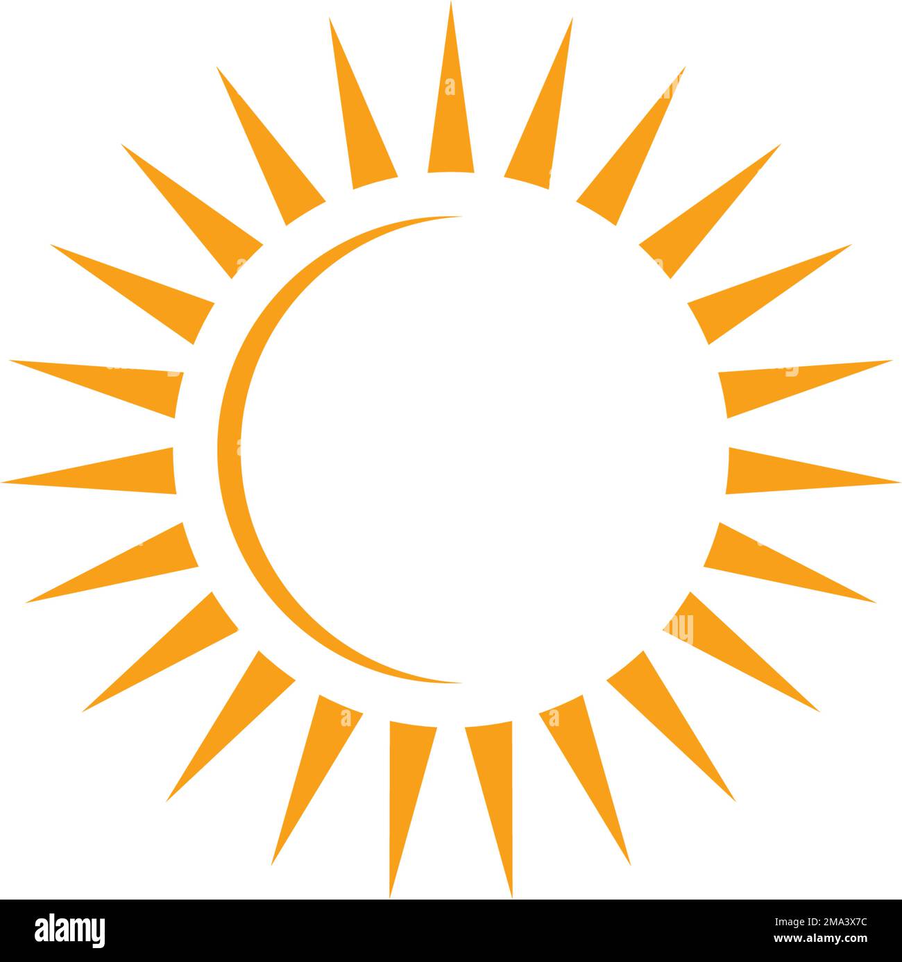 Icona Sole - Estate. disegno del logo di illustrazione vettoriale Illustrazione Vettoriale