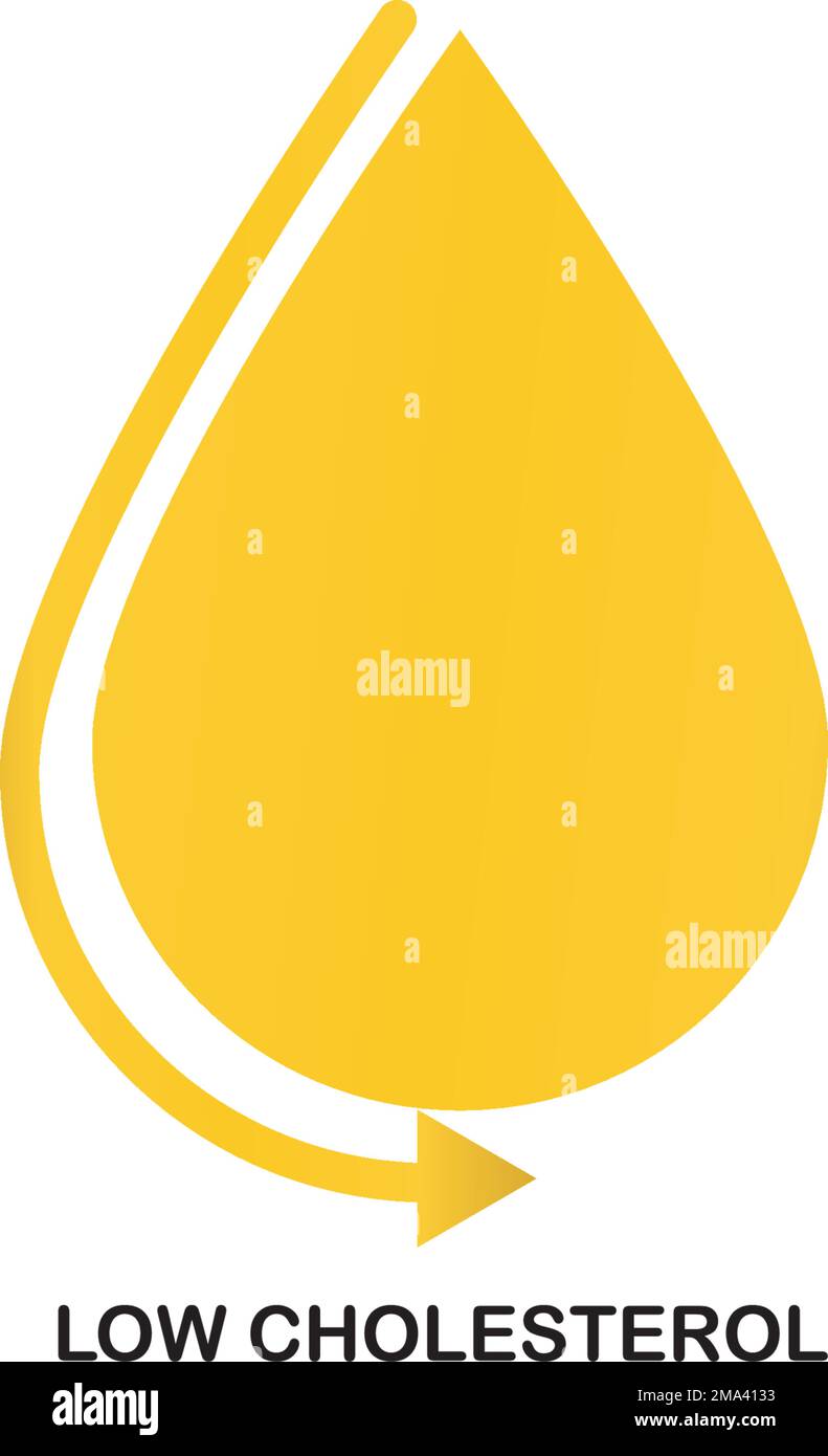 Icona colesterolo basso. disegno del logo di illustrazione vettoriale. Illustrazione Vettoriale
