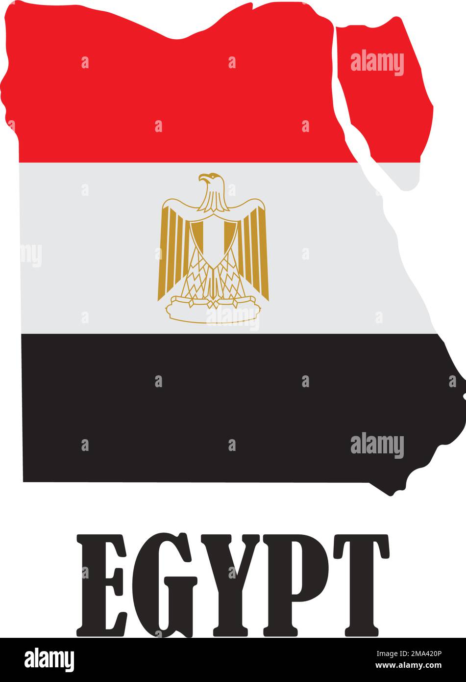 Icona mappa Egitto. disegno del simbolo di illustrazione vettoriale. Illustrazione Vettoriale